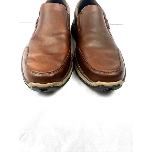 Size 16 Men\'s Skechers Relaxed Fit Respected Loleto Slip-On Loafers Brown 204480 main image 9